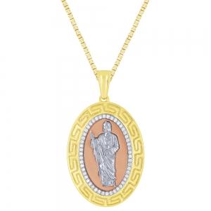 1/4 Ct. T.w. Diamond Saint Jude Pendant In 14Kt White White White Gold