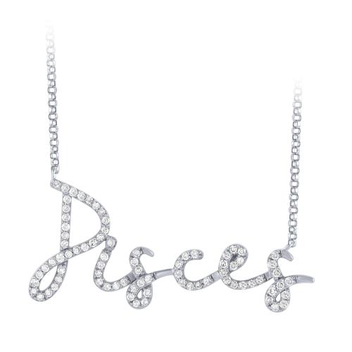 0.33CT. T.W. DIAMOND PISCES ZODIAC NECKLACE IN 10K GOLD