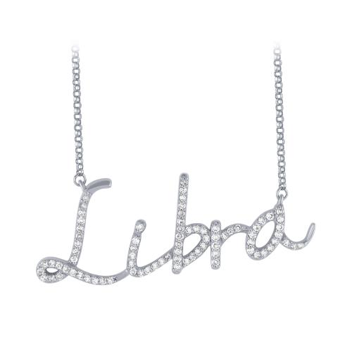 0.33CT. T.W. DIAMOND LIBRA ZODIAC NECKLACE IN 10K GOLD