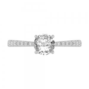 1 Ct. Center & 1.25 Ct. T.w. Lab-grown Diamond Engagement Ring - Novello In 14Kt White Gold