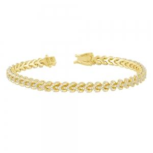 "Novello-Collection" 2.75CT. T.W. LABGROWN DIAMOND FRANCO MENS BRACELET IN 10K GOLD
