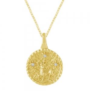 0.02CT. T.W. DIAMOND ARIES ZODIAC PENDANT IN 10K GOLD