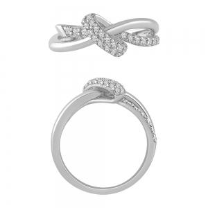 "Novello-Collection" 0.33 CT. T.W. LAB GROWN DIAMOND KNOTTED RING IN 14K GOLD