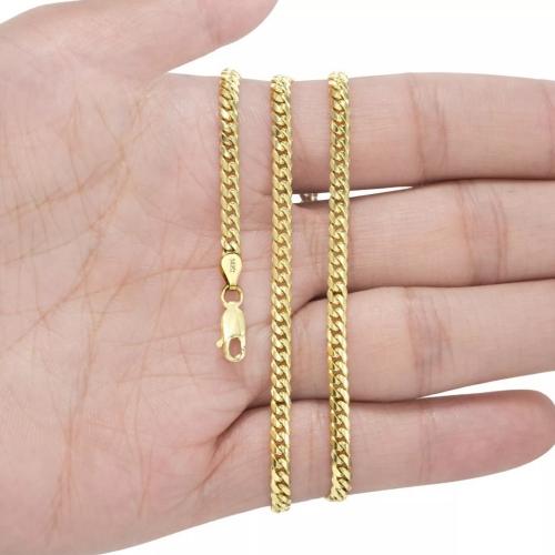 8IN MIAMI CUBAN BRACELET 3MM IN 14KT YELLOW-GOLD
