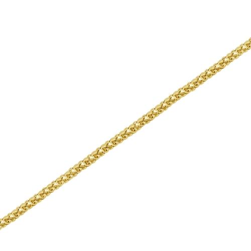 18 inch Popcorn Chain Necklace In 14Kt Yellow Gold