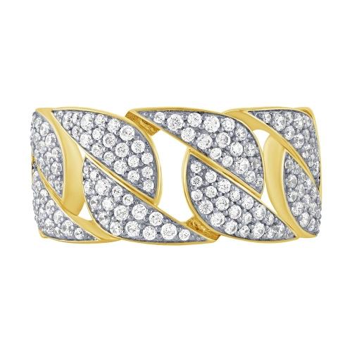 1 Ct. T.w. Lab-grown Diamond Cuban Men Fashion Ring - Novello In 14Kt Yellow Gold