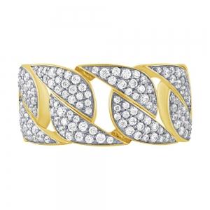 1 Ct. T.w. Lab-grown Diamond Cuban Men Fashion Ring - Novello In 14Kt Yellow Gold