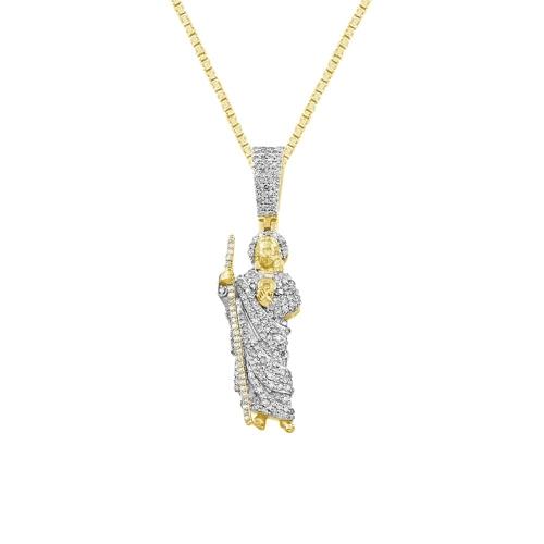 0.75CT. T.W. DIAMOND ST. JUDE PENDANT IN 14KT GOLD