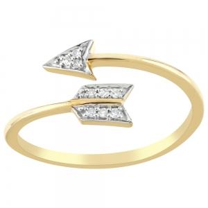 0.05 Ct. T.w. Cupid's Arrow Ring Ring In 10Kt Yellow Gold