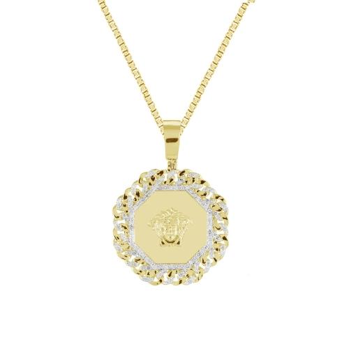 0.40CT. T.W. DIAMOND MEDUSA PENDANT IN 14KT GOLD