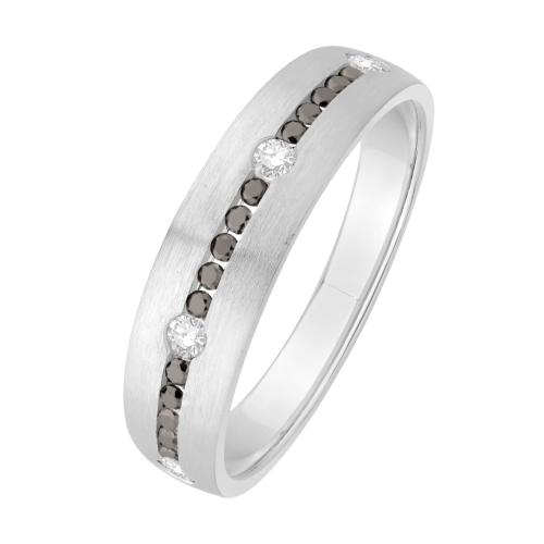 Ovani® Diamonds RBC Bezel and Channel-set Men's Wedding Band 0.33 Ct. T.w. in 14K White Gold