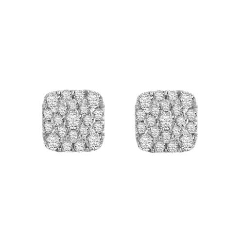 0.25CT. T.W. DIAMOND CUSHION SHAPE STUDS EARRINGS IN 10KT GOLD