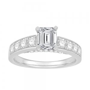 Ovani® Diamonds Cubic Zirconia Semi-mount Ring 0.75 Ct. T.w. in 18K White Gold