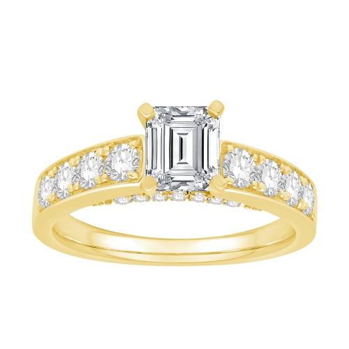 Ovani® Diamonds Cubic Zirconia Semi-mount Ring 0.75 Ct. T.w. in 18K Yellow Gold