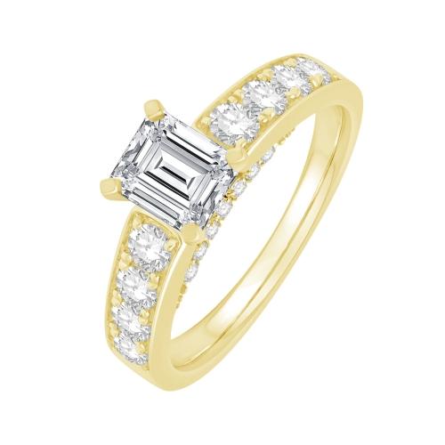 Ovani® Diamonds Cubic Zirconia Semi-mount Ring 0.75 Ct. T.w. in 18K Yellow Gold