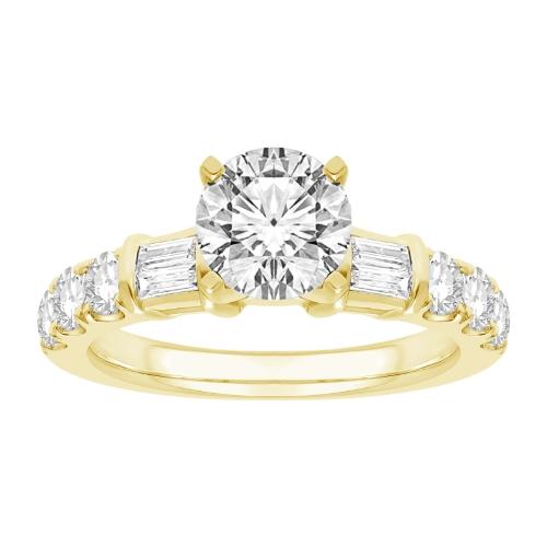 Ovani® Diamonds Cubic Zirconia RBC Semi-mount Ring 0.90 Ct. T.w. in 18K Yellow Gold