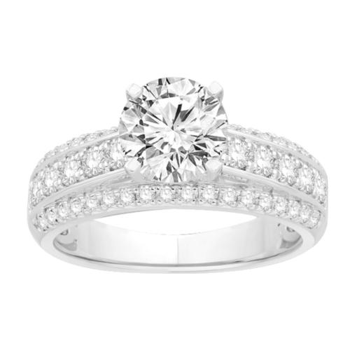 Ovani® Diamonds Cubic Zirconia Semi-mount Ring 0.75 Ct. T.w. in 18K White Gold