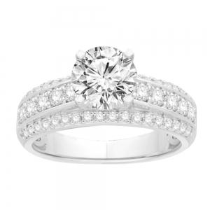 Ovani® Diamonds Cubic Zirconia Semi-mount Ring 0.75 Ct. T.w. in 18K White Gold