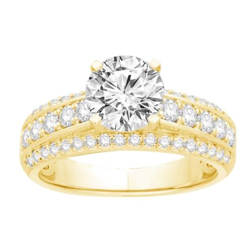 Ovani® Diamonds Cubic Zirconia Semi-mount Ring 0.75 Ct. T.w. in 18K Yellow Gold
