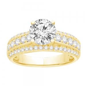 Ovani® Diamonds Cubic Zirconia Semi-mount Ring 0.75 Ct. T.w. in 18K Yellow Gold