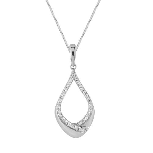 Bella by Ovani® Teardrop Diamond Pendant 0.13 Ct. T.w. in 10K White Gold