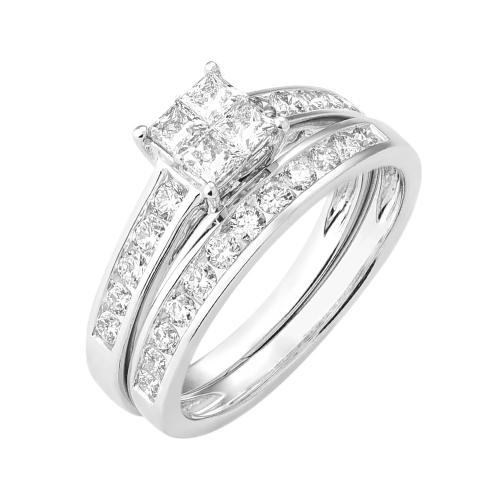 Novello Lab-grown Diamonds Quad Bridal Set 1 Ct. T.w. in 14K White Gold