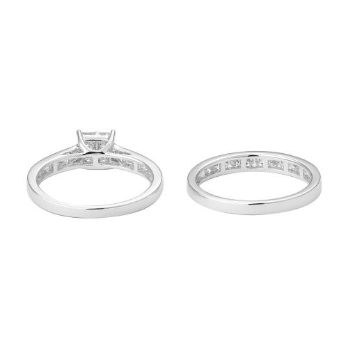 Novello Lab-grown Diamonds Quad Bridal Set 1 Ct. T.w. in 14K White Gold