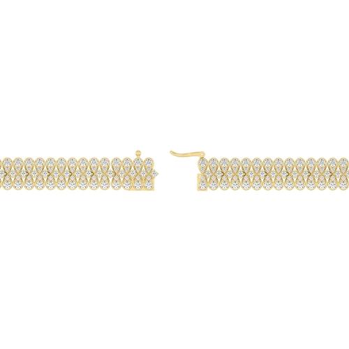 7 Ct. T.w. Lab-grown Diamond Pear Shape Bracelet - Novello In 14Kt Yellow Gold