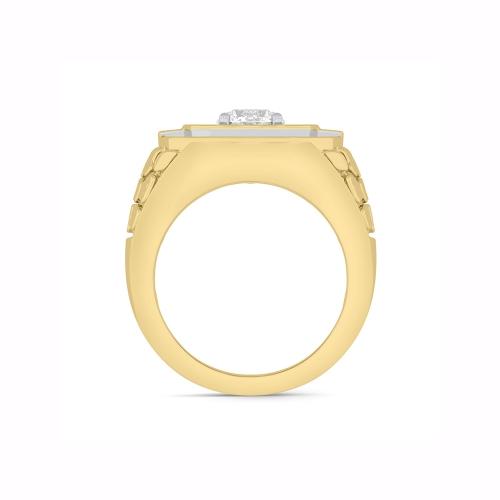 2 Ct. T.w. Lab-grown Diamond Cuban Men Fashion Ring - Novello In 14Kt Yellow Gold