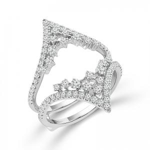 Novello Lab-grown Diamonds Ring Guard Enhancer 0.80 Ct. T.w. in 14K White Gold