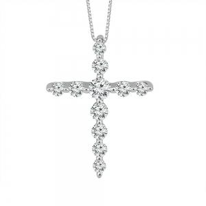 Bella by Ovani® Lab-grown Diamonds Cross Pendant 0.33 Ct. T.w. in 14K White Gold