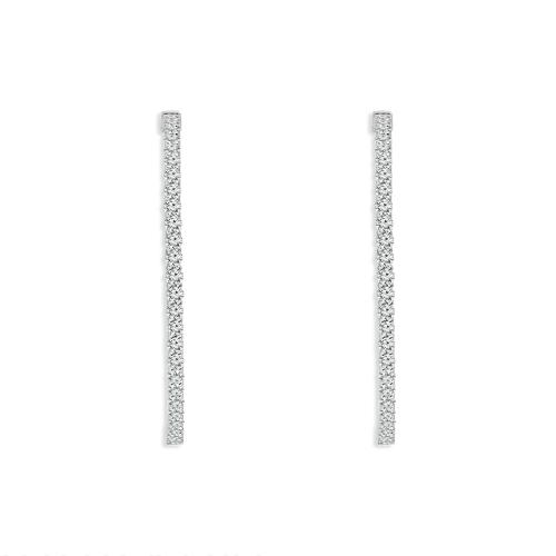 Bella by Ovani® Lab-grown Diamonds Double Vision Hoops 2 Ct. T.w. in 14K White Gold
