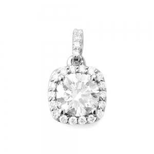Bella by Ovani® Halo Diamond Pendant 1.65 Ct. T.w. in 14K White Gold