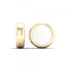 Sculpted Satin-Sheen Rounded Huggie Hoops in 14K White Gold