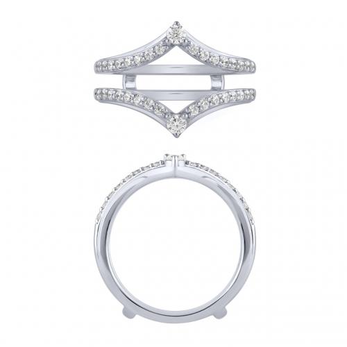 Novello Lab-grown Diamonds Ring Enhancer 0.50 Ct. T.w. in 14K White Gold