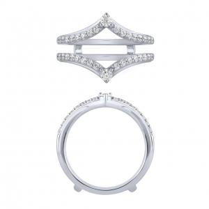 Novello Lab-grown Diamonds Ring Enhancer 0.50 Ct. T.w. in 14K White Gold