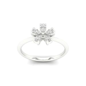 Bella by Ovani® Alluring Diamond Floral Ring in 18KT Yellow Gold (0.10 CT. T.W.)