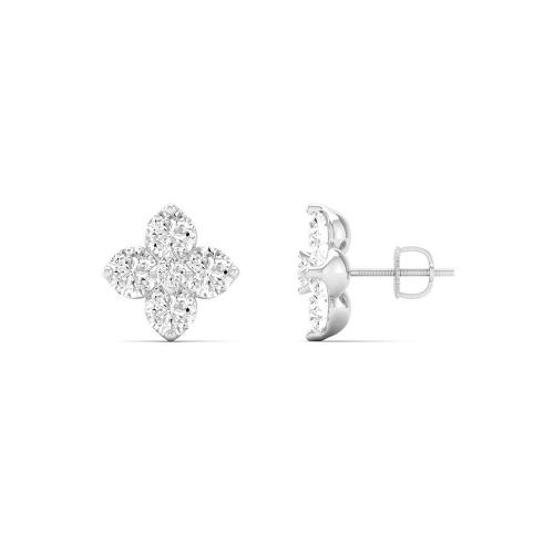Ovani® Diamonds Flower Studs 1 Ct. T.w. in 18K White Gold