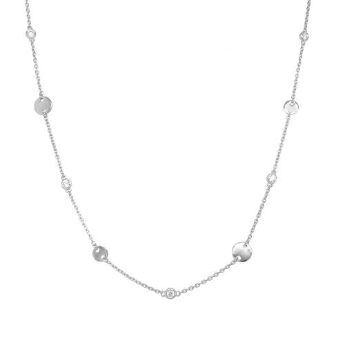 Bella by Ovani® Alluring Diamond Cable Link Chain Mariner Necklace in 14KT White Gold (0.30 CT. T.W.)