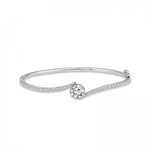 Novello Lab-grown Diamonds Infinity Bangle 1 Ct. T.w. in 14K White Gold