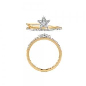 Novello Lab-grown Diamonds Star Wrap RBC Promise Ring 0.15 Ct. T.w. in 10K Yellow Gold