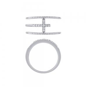 Bella by Ovani® Lab-grown Diamonds Cross Ring 0.25 Ct. T.w. in 10K White Gold