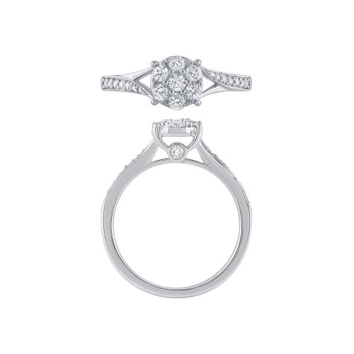Novello Lab-grown Diamonds Promise Ring 0.50 Ct. T.w. in 10K White Gold