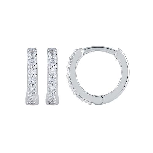 "Novello-Collection"'S 0.10ct. T.w. LAB GROWN DIAMOND HOOPS EARRINGS IN 10KT GOLD