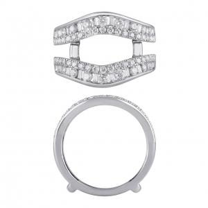 1.05 CT. T.W. "LABGROWN DIAMOND"  ENHANCER RING 14K WHITE GOLD