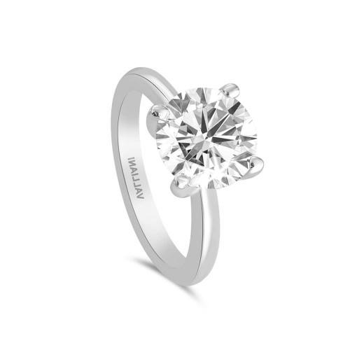Novello Lab-grown Diamonds Round Solitaire Ring 2 Ct. T.w. in 10K White Gold