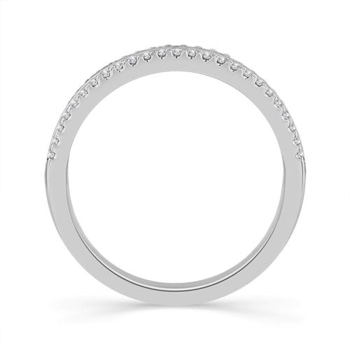 Novello Lab-grown Diamond Double Row Split Channel-Set Wedding Band 0.30 Ct. T.w. in 14K White Gold