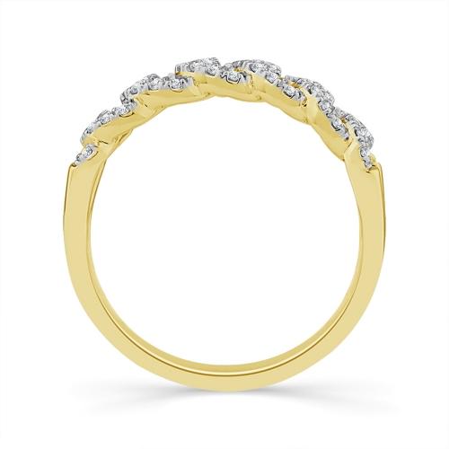 Bella by Ovani® Lab-grown Diamonds Chain Link / Curb Chain Ring 0.35 Ct. T.w. in 14K Yellow Gold