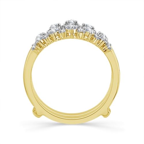 0.6 Ct. T.w. Lab-grown Diamond Round Wedding Ring Enhancer In 14Kt Yellow Gold