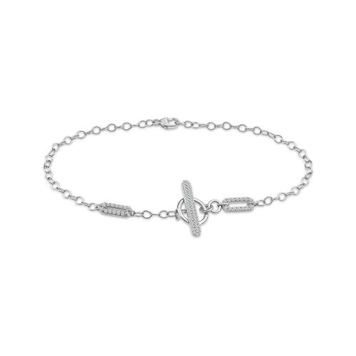 Bella by Ovani® Lab-grown Diamonds Link T-Bar Bracelet 0.35 Ct. T.w. in 14K White Gold